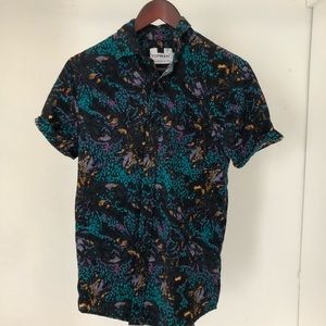 Topman topshop floral button up shirt aloha